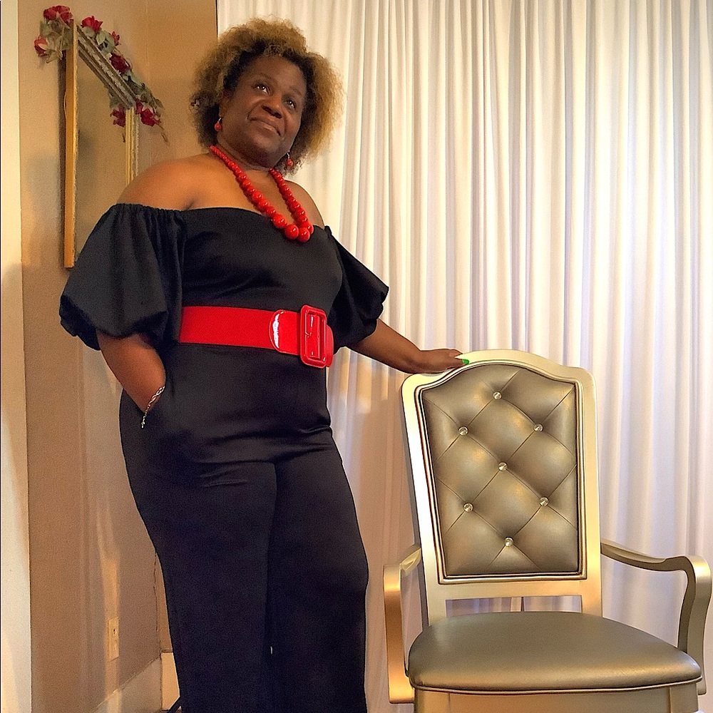 Karen T  Off the Shoulder Jumpsuit